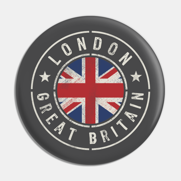 London Great Britain Flag - London - Pin | TeePublic