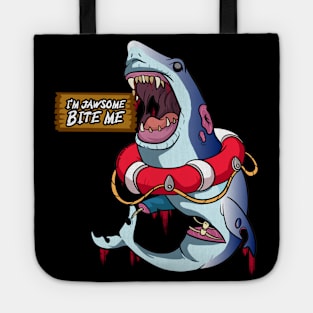 Bite Me Zombie Shark Tote