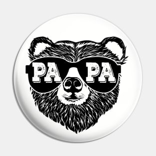 Retro Papa Bear New Dad Father's Day Daddy Birthday Family Pin