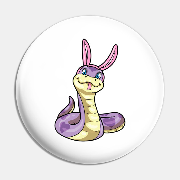 Purple Snake as Rabbit with Heart - Snakes - Pin | TeePublic Purple Snake as Rabbit with Heart - Snakes - Pin | TeePublic