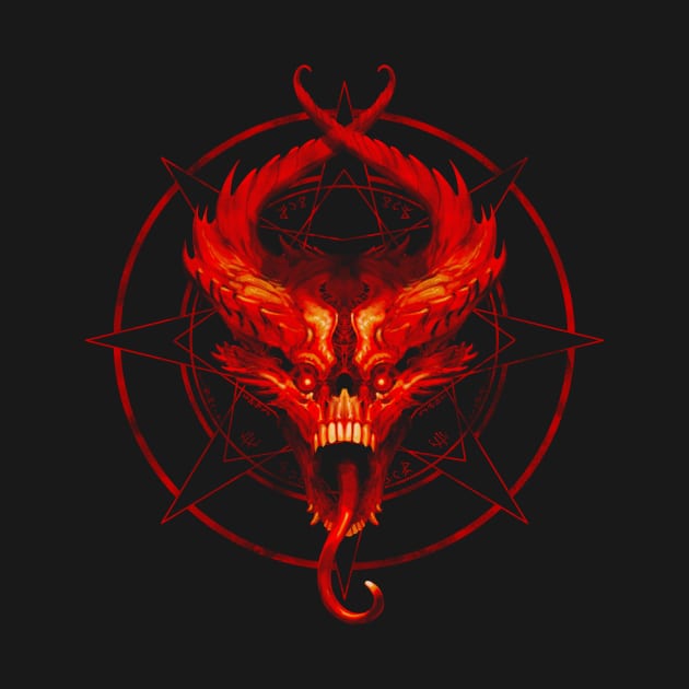 Hell Skull by WOVENPIXLS