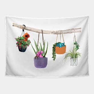 Hanging Dragon Planter babies Tapestry