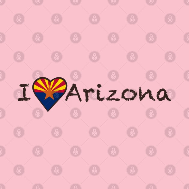 I Love Arizona T-Shirt by JellyFish92