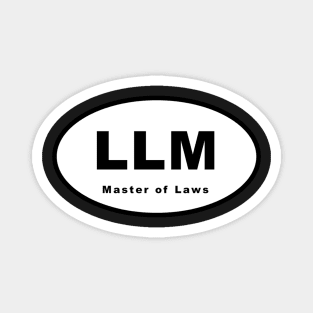 LLM (Master of Laws / Latin Legum Magister) Oval Magnet