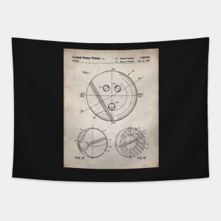 Bowling Ball Patent - Bowler 10 Pin Bowling Art - Antique Tapestry