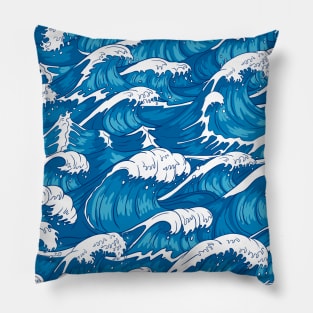 Ocean Waves Framed Pillow