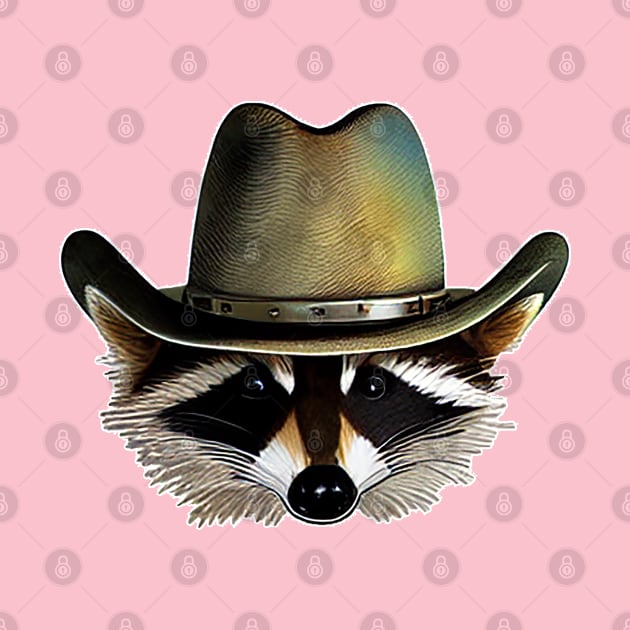 Raccoon Cowboy by nonbeenarydesigns
