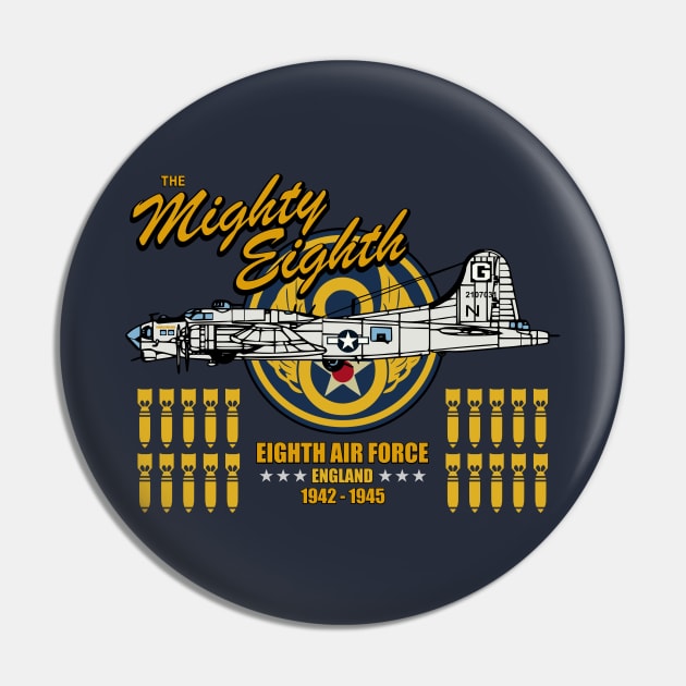 The Mighty Eighth - B-17 Flying Fortress Pin by TCP