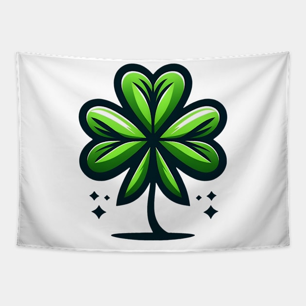 Lucky Clover: A Symbol of Fortune Tapestry by Teeeshirt