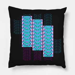 Building Spaceships. An abstract pop art design in modern bright colors for lovers of sci-fi and fun patterns. Pillow