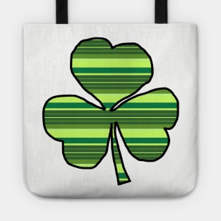 Irish Shamrock Green Stripes Tote