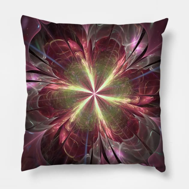 Abstract flower fractal Pillow by Tanyalovus