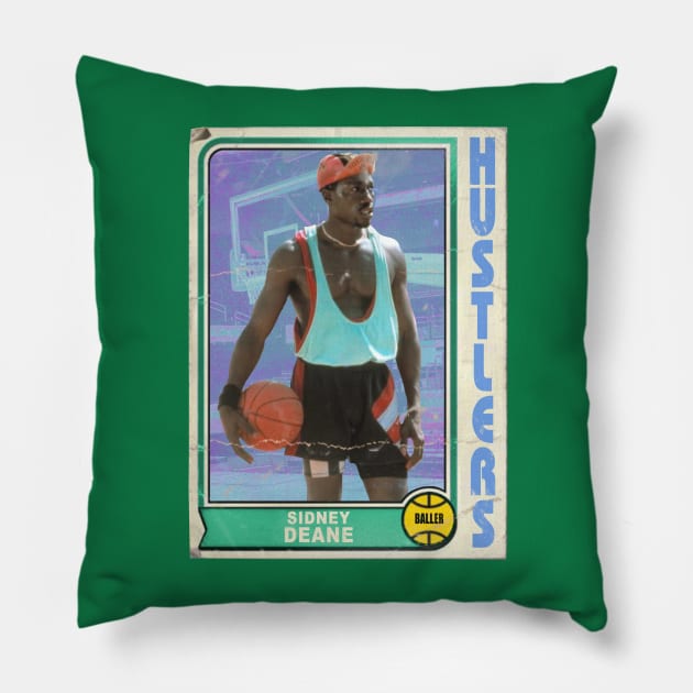 Sidney Deane Basketball Trading Card Pillow by darklordpug