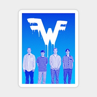 Riso Style Rock Poster Blue! Magnet