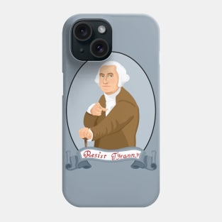 Resist Tyranny Oval (Small Design) Phone Case