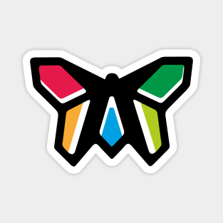 Rainbow Anigami Butterfly Magnet