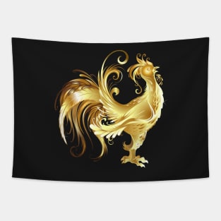 gold rooster Tapestry