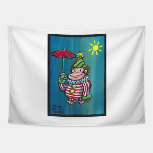 Umbrella Clown Ape 011 Tapestry