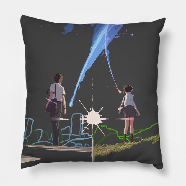 kimi no na wa 　[君の名は。] Pillow by One4an