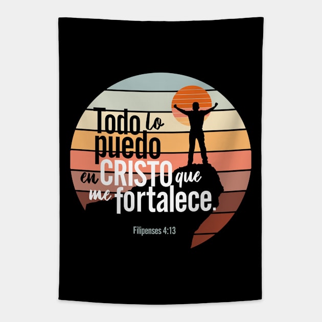 Todo lo puedo en Cristo que me fortalece. Filipense 4:13 Tapestry by Comunidad78