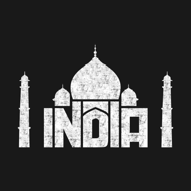 India Souvenir Taj Mahal in Agra Typography by peter2art