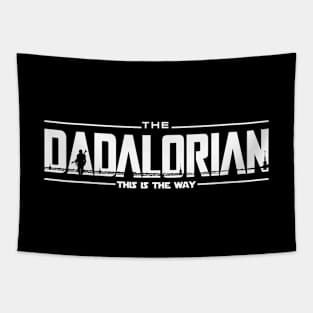 The Dadalorian White Funny Father's Day Tapestry