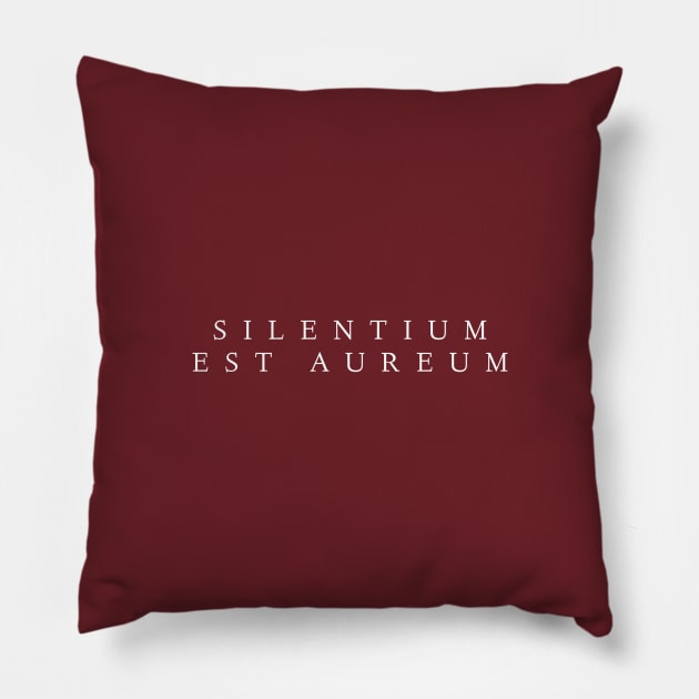 Silentium est aureum Pillow by pepques