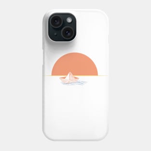 Sunset And Paper Boat Phone Case