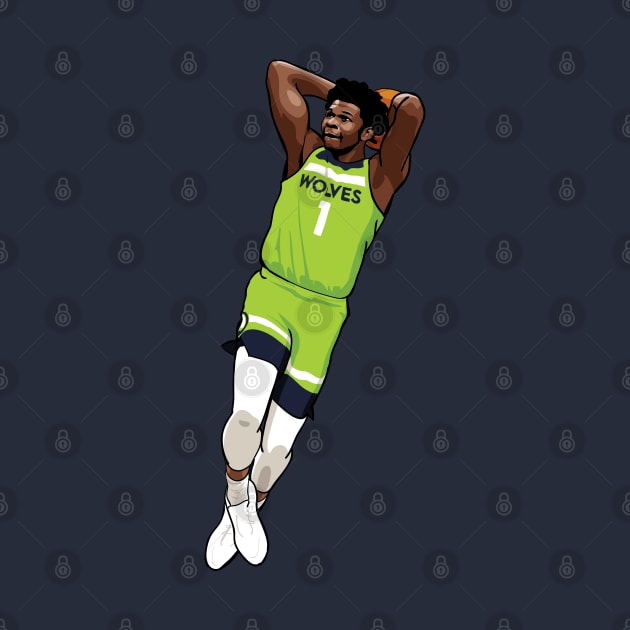 Anthony Edwards Vector Dunk by qiangdade