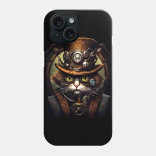 Stylish Steampunk Cat Phone Case