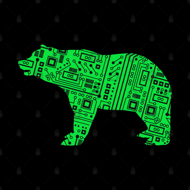 Circuit Board Bear by Anastasiya Malakhova