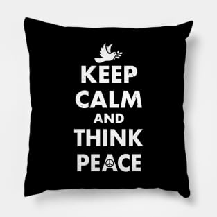 Anti-War Peace Slogan Keep Calm Pro-Peace Retro Meme Pillow