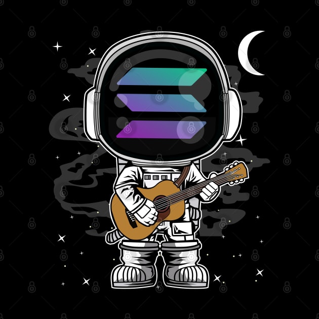 Astronaut Guitar Solana SOL Coin To The Moon Crypto Token Cryptocurrency Blockchain Wallet Birthday Gift For Men Women Kids by Thingking About