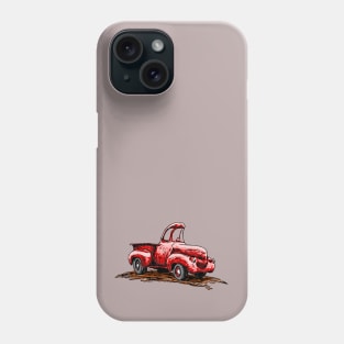 Red Classic Truck Cartoon Phone Case