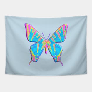 Aqua and Pink Tiger Swallowtail Butterfly Tapestry