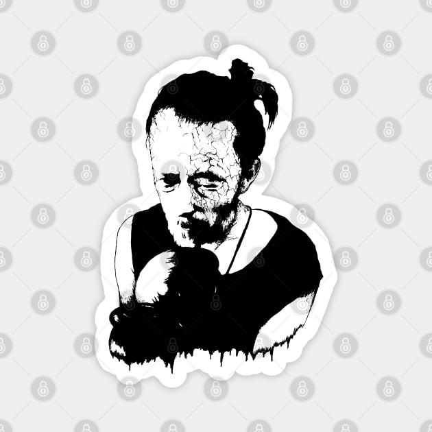 Thom Yorke Portrait Art Magnet by surmind