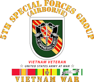 5th Special Forces Group w Flash  VN SVC Magnet