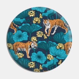 Tigers in the yellow lotus pond Pin