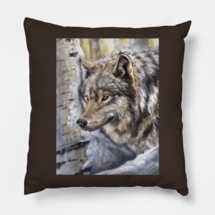 Wolf in the Woods Pillow