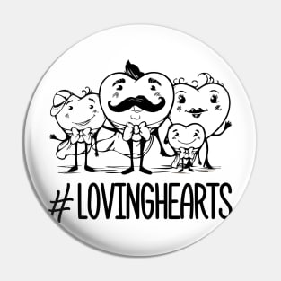 # loving hearts Pin