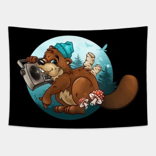 Boombox Beaver Tapestry