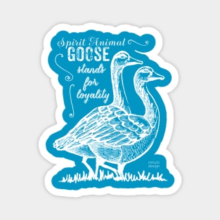 Spirit animal - goose - weiß Magnet