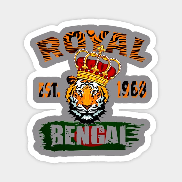 cincinnati bengal football since 1968.retro vintage. Magnet by nowsadmahi