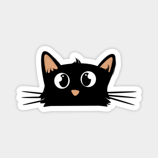 Funny and cute black cat Magnet