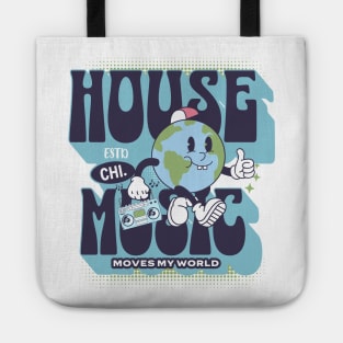 HOUSE MUSIC  - Moves My World (blue/purple) Tote