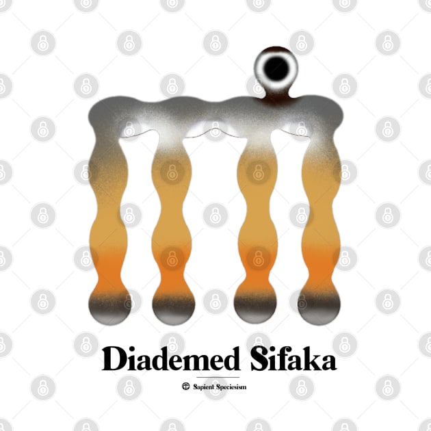 Bold monkey print "Diademed sifaka" by RockPaperScissors