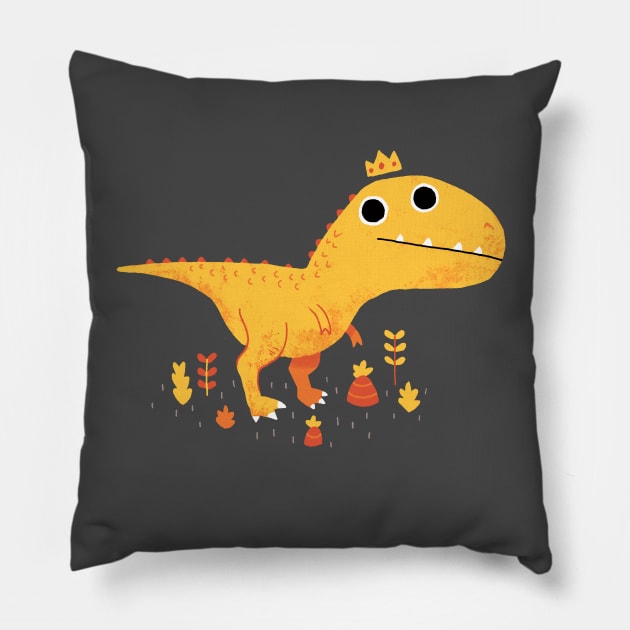 Tyrant Lizard King Pillow by DinoMike