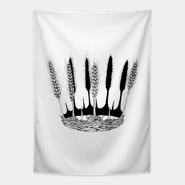Crown of wheat Tapestry by ArtbyGraves