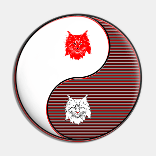 yin yang balance harmony design eastern philosophy cat Pin