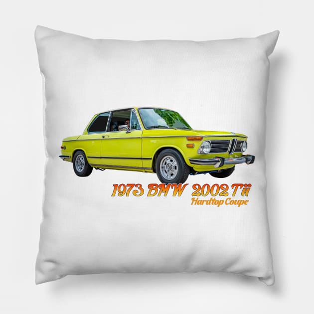 1973 BMW 2002 Tii Hardtop Coupe Pillow by Gestalt Imagery